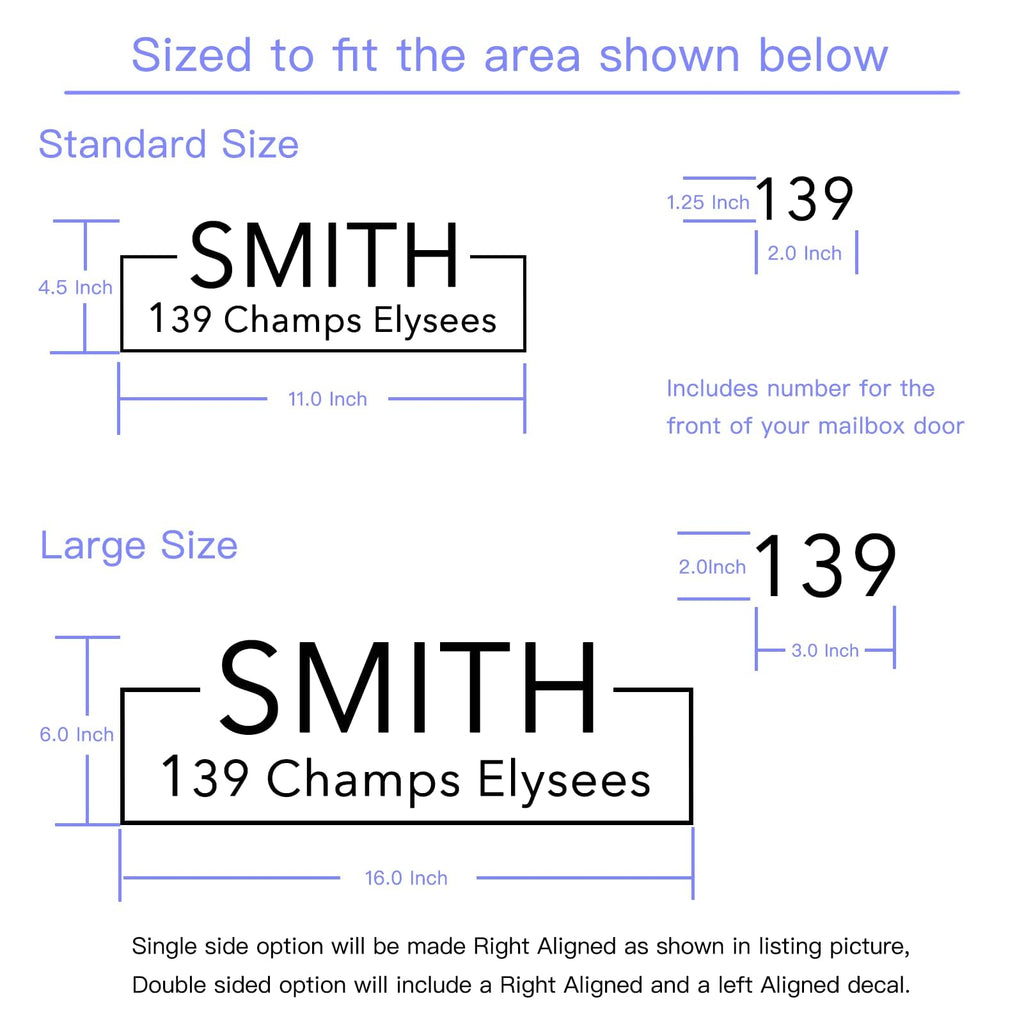 LESOON Mailbox Numbers Street Address Reflective Vinyl Decal, Personalized House Numbers for Mailbox, Custom Apartment Office Stickers - CMN12