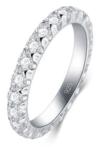 BORUO Eternity Ring, Sterling Silver Band for Oura Ring, 3mm Size 7.5