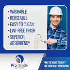 Pro Grade Paint Roller Kit, Brush & Roller,10 Piece Set, Wall Painting Naps for Professionals & Homeowners - All Paints & Stains, Washable, Reusable, Easy to Clean, Superior Absorbency.