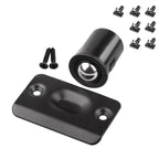HOMOTEK 8 Pack Drive in Ball Catch with Strike Plate for Closet Doors, Black, 13/16 Inch x 1-1/8 Inchs,Die-cast, Adjustable Tension Ball