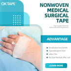 OK TAPE OKPore Medical Surgical Tape Nonwoven (Pack of 4) - First Aid Surgical Tape Soft and Breathable for Wound Dressing Care - 3in x 10yds