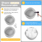 SHJADE Foam Ball Pit, 35.4"x 11.8" Ball Pits for Toddlers-Grey