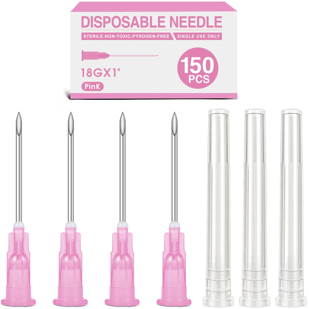 150 Pcs 18 Ga 1 Inch Luer Lock for Scientific Labs
