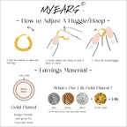 MYEARS Women Earrings Gold Huggie Hoop Dangle Dots Tassel Turquoise 14K Small Simple Hypoallergenic Everyday Jewelry