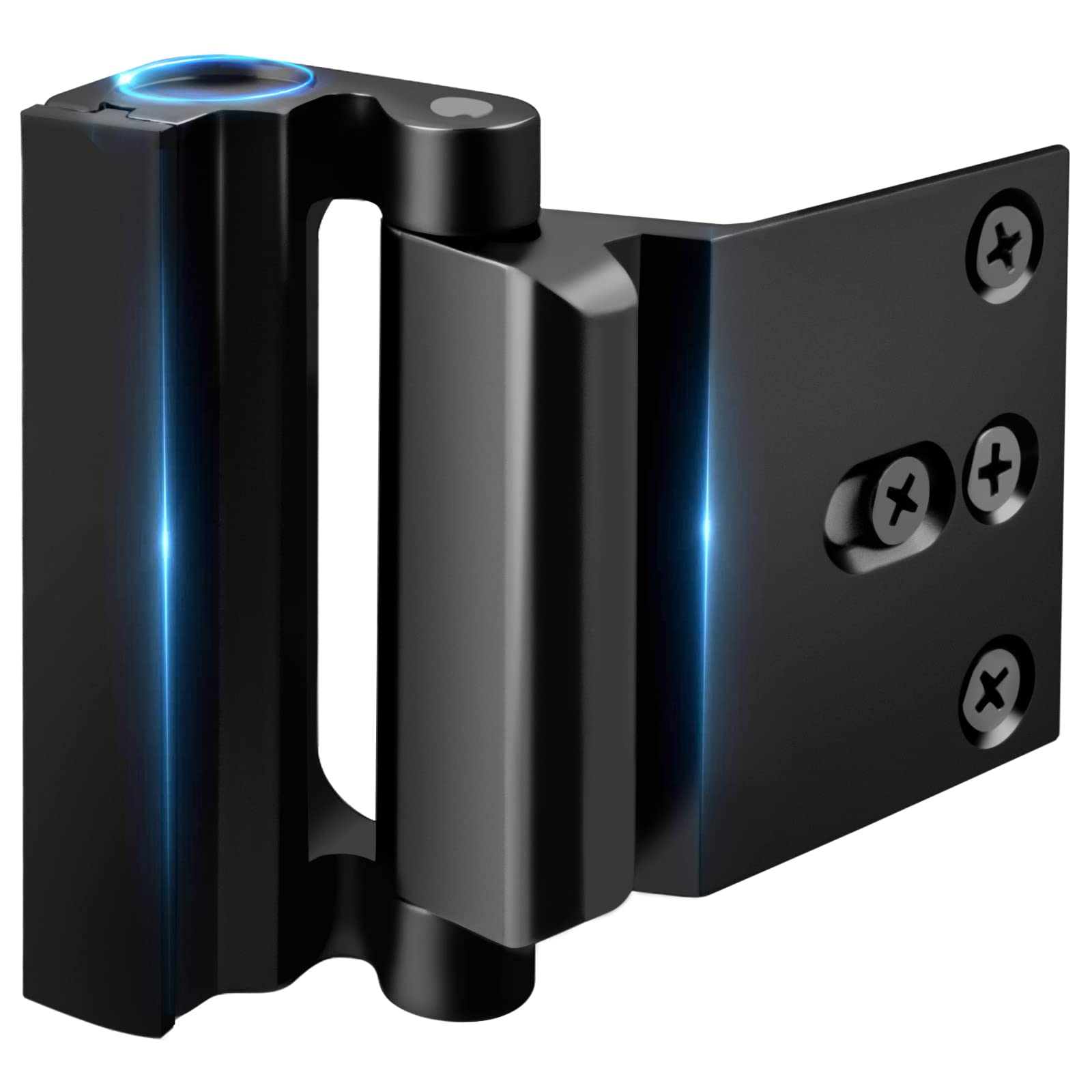 Home Security Door Lock Reinforcement - Child Proof High Security Door Locks with 3" Stop Withstand 800 lbs for Inward Swinging Front Door, Night Kids Safety Metal Flip Deadbolt Latch Defend Home