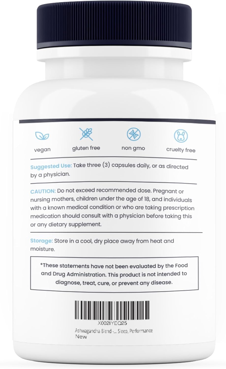 Nature's Pure Blend Ashwagandha Supplements – Organic Ashwagandha Root & Extract for Women and Men – Stress Relief, Sleep, and Mood Support – Athletic Performance & Focus Support – 60 Vegan Capsules