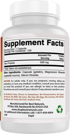 Best Naturals Bee Propolis 500 mg 120 Capsules (120 Count (Pack of 2))