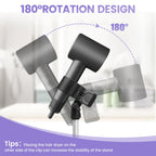 BShome Adjustable Hair Dryer Stand, 29-59 Inch Hair Dryer Holder with Tripod and Universal Clip, 360-Degree Rotating Blow Dryer Stand for Bathroom, Vanity, Makeup Room