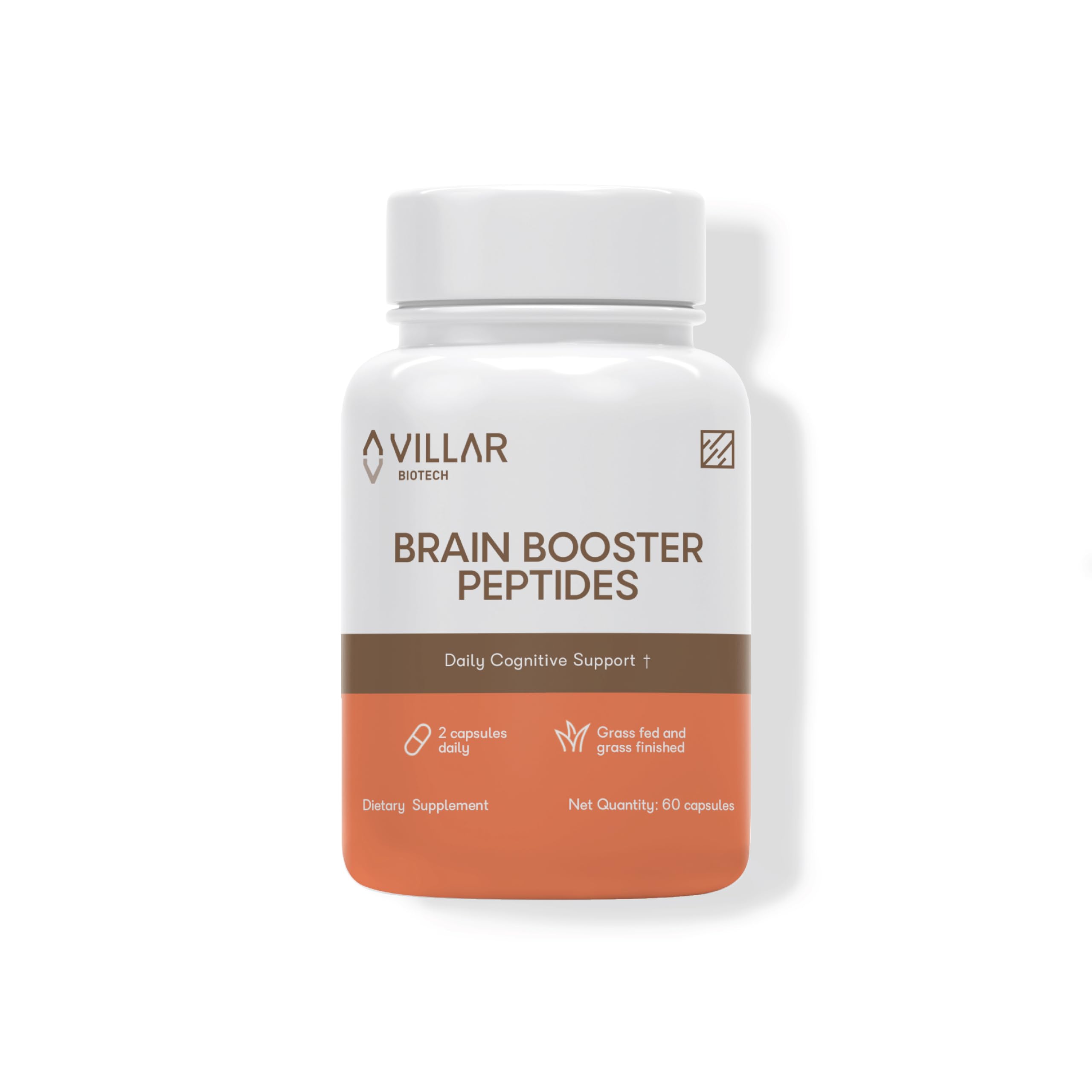 Nootropic Brain Supplement – Grass-Fed Bovine Brain Peptides for Focus, Memory & Mental Clarity – Ancestral Cognitive Support – Argentine Pasture-Raised, Non-GMO – 60 Capsules