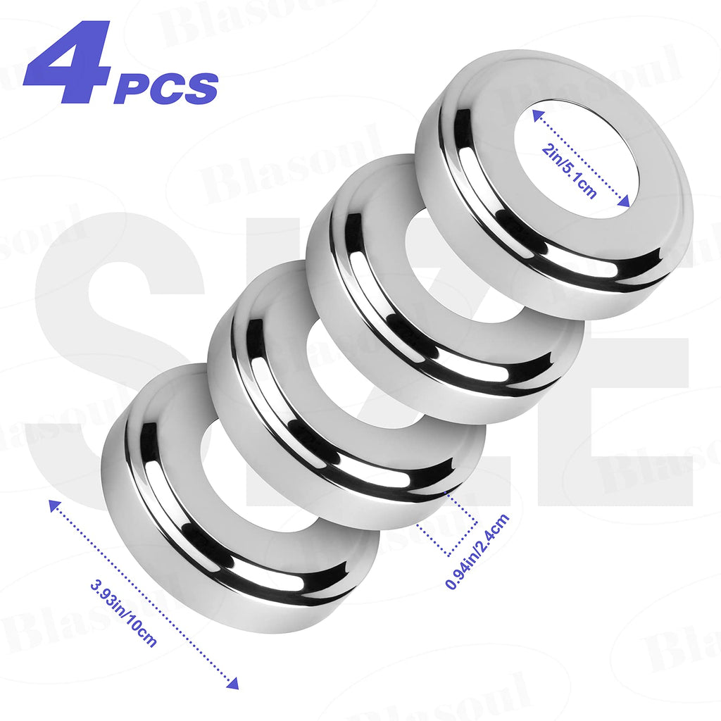 Universal Fit Pool Ladder Escutcheon Plates 4Pack,Blasoul Stainless Steel Cover Plate for 1.9" Inground Pool Handrail