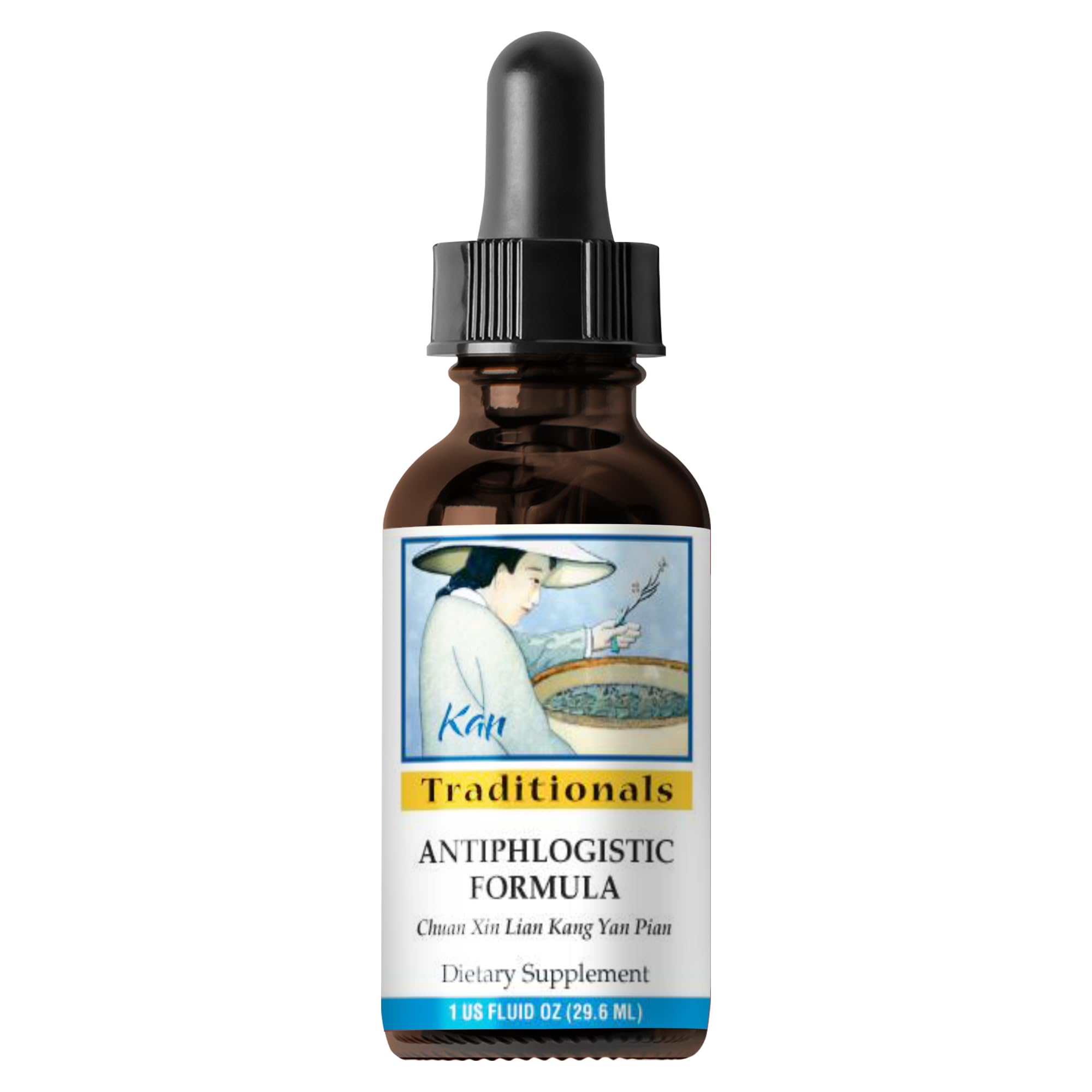 Kan Herbs Company Antiphlogistic Formula – Traditional Chinese Herbal Blend to Support Heat Balance Across Body Systems, Promote Lung and Digestive Comfort, Liquid Extract, 1 fl oz
