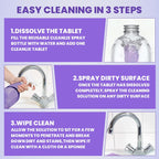 Yonynn Spray Oven Cleaner & All-Purpose Cleaner, Multi-Surface Cleaning Spray with Concentrated Tablets for Grill, Kitchen, Bathroom, Home (6pcs)