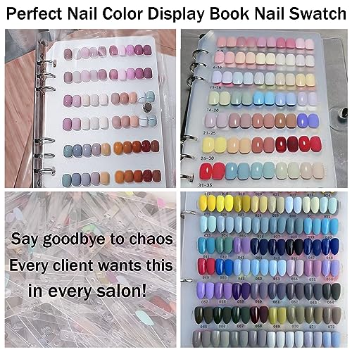 Press On Nail Organizer 10 PCS Clear Empty Press On Nail Storage Press On Nail Packaging for Fake Nail Storage Nail Display Nail Salon Press On Nail Supplies Organizer with Nail Tape
