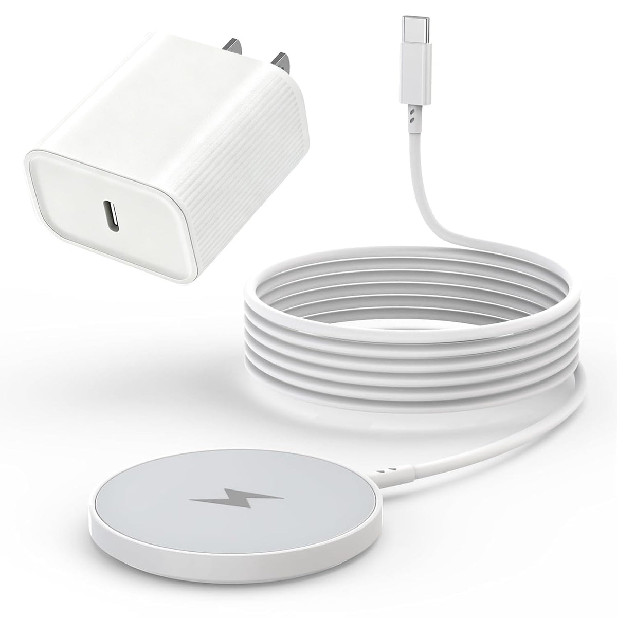 [Apple MFi Certified]Magnetic Wireless iPhone Charger Magsafe Charger,6FT 15W Fast Phone Charging Pad Wireless Magnetic Charge for iPhone 17/17Air/16 Pro Max/16 Plus/15 Pro Max/14/13/12/AirPods3/2/Pro