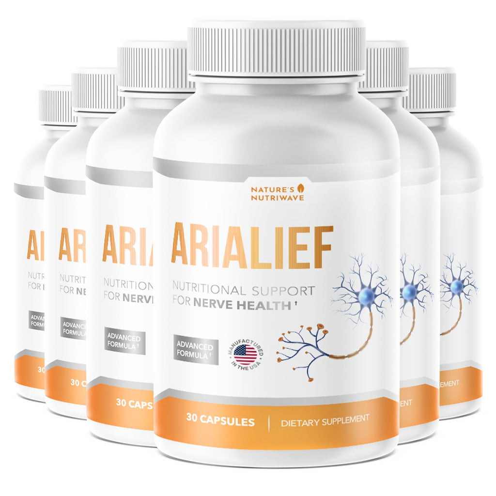 Nature’s NutriWave Arialief – Natural Supplement for Overall Wellness and Comfort – Made in USA, Non-GMO, Easy to Take, 30 Capsules, 6 Month Supply