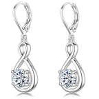 925 Sterling Silver 1.2ct Moissanite Teardrop Dangle Drop Earrings for Women Hypoallergenic, Women's Jewelry Gift