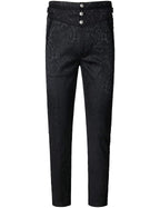 VATPAVE Mens Gothic Pants Cosplay Costume Steampunk Victorian Pants L Black