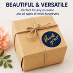 500 PCS Thank You Sticker Labels Roll, 1.5 Inch Round Gold Foil