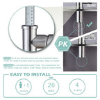 Kitchen Sink Faucets, Kitchen faucets with Pull Down Sprayer WEWE sus304 Stainless Steel Brushed Nickel Single Handle Single Hole Faucet for Farmhouse rv Utility bar Laundry Sinks