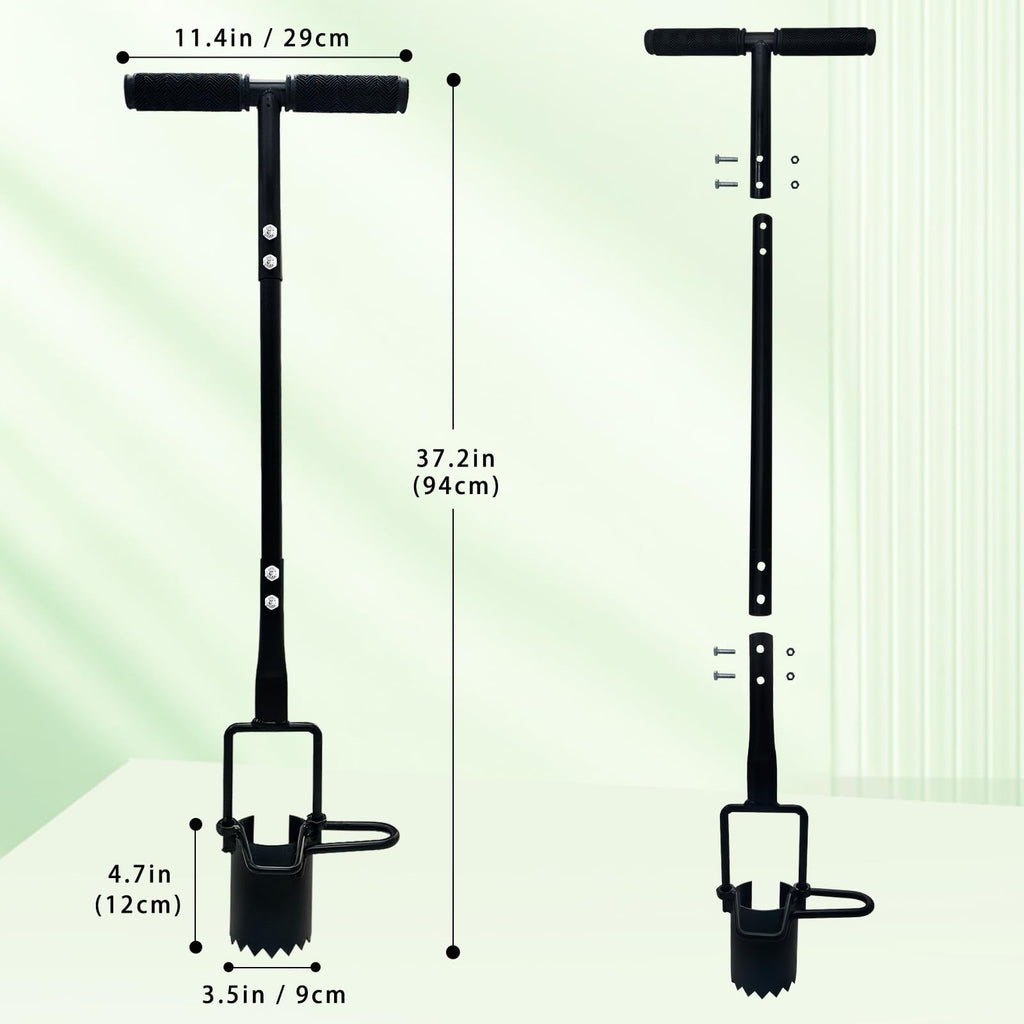 Saxhexx Bulb Planter Tool Long Handle Bulb Planting Tool with Serrated Base Proplugger Garden Hole Digger for Plants Flower Seedling Transplanter Bulb Planters for Iris, Daffodils,Tulip Planter