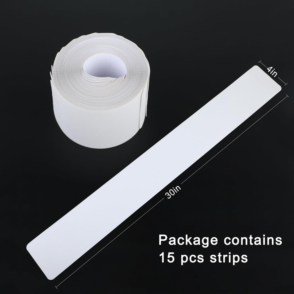 Clear Stair Treads Non Slip 15 Pack, Transparent Waterproof Anti Slip Strips for Wooden Steps Indoor, 4'' x 30'' Pre-Cut Grip Tape Safety for Elderly Children and Pets