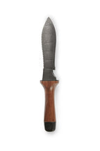 Hori Hori Garden Knife, Traditional Japanese Weeding Tool with ergonomic wooden handle. Large 7'inch blade with case. (Standard blade)