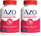 AZO Cranberry Pro Urinary Tract Health Supplement 600mg PACRAN, 1 Serving : More Than 1 Glass of Cranberry Juice, Sugar Free Cranberry Pills, Non-GMO 100 Softgels (Pack of 2)