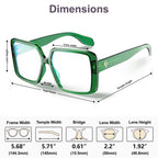 VISOONE Oversized Progressive Multifocal Anti-Fog Reading Glasses with Blue Light Blocking Fashion Readers Women Harvard