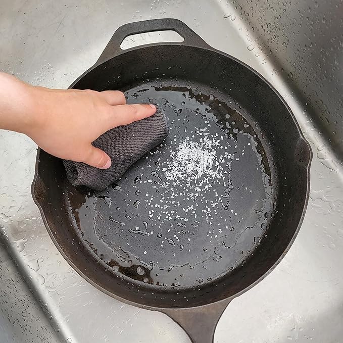 CARON & DOUCET - Cast Iron Cleaning & Restoring Scrub | 100% Natural | Best for Removing Rust Without Scratching & Care Before Cleaning, Washing & Seasoning (2 Pound)