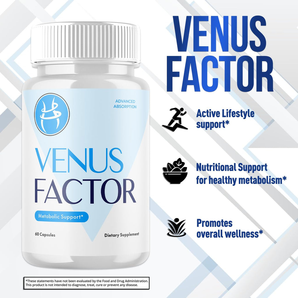 Venus Factor Capsules, Official VenusFactor Pills with All Natural Ingredients, Advanced Overall Health and Wellness Vitamins Supplement Formula for Maximum Strength Multivitamin Support (60 Capsules)