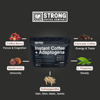 Strong Coffee Co. Instant Black Coffee | Premium Organic Coffee with Nootropics & Adaptogens, NeuroFactor®, L-Theanine, Ashwagandha, Reishi & MCT Oil | No Jitters, No Crash (1, 30 Servings)