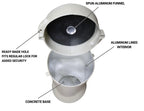 Outdoor Cigarette Receptacle – Heavy-Duty Ashtray, Commercial-Grade, 100% Aluminum Lined, Rotomolded Poly Construction, Smoke Butler Outdoor Cigarette Disposal Unit (Charcoal)