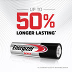 Energizer AA Batteries, MAX Double AA Battery Alkaline, 4 Count (Pack of 2)