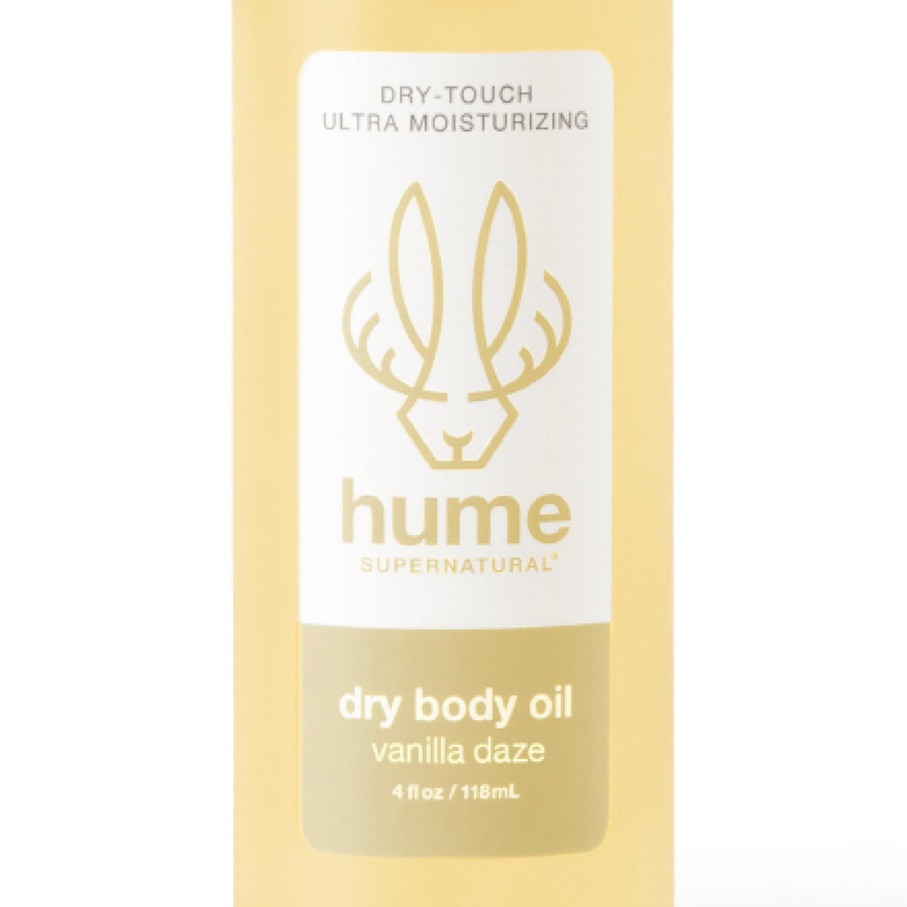 HUME SUPERNATURAL Dry Body Oil Spray - Ultra Hydrating Oil for Dry Skin, Light and Nourishing Body Oils for Women and Men, Long-Lasting Moisture (Amber Woods 1-Pack)