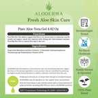 Aloderma 99% Organic Aloe Vera Gel for Face Made within 12 Hours of Harvest, Natural Hydrating Pure Aloe Vera for Soothing Skincare, Moisturizing Aloe Gel for Skin, Face, Sensitive Skin, 4oz - 2ct
