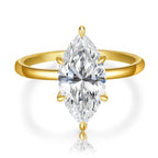 AVECON 3.5CT Marquise Cut Engagement Ring for Women, Cubic Zirconia, Size 9
