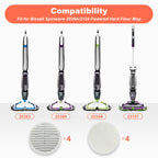 BeiLan Spinwave Mop Pads Fit for Bissell Spinwave 20399 23157 23159 2039A 2124A 20393 2039T 2039W 20391 20395 2307 2315A Soft Scrubby Pads for Hardwood Floor Cleaning Replacement Pads(8Pack)
