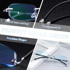 2026 New Clarity Blue Glasses, Clarity Multifunctional Smart Blue Glasses, Automatic Adjustment Eye Reading Glass for Men/Women with Case and Glasses Cloth
