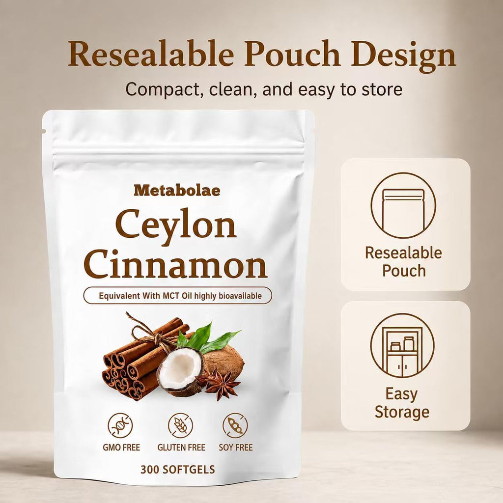 BELANO Noralife Ceylon Cinnamon Soft Gels,Ceylon Cinnamon Capsules,Highly Bioavailable Herbal Extracts, Gluten & Soy-Free，300 Softgels