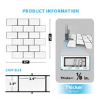 Art3d Peel and Stick Backsplash for Kitchen White Subway (10 Tiles, Thicker Design)