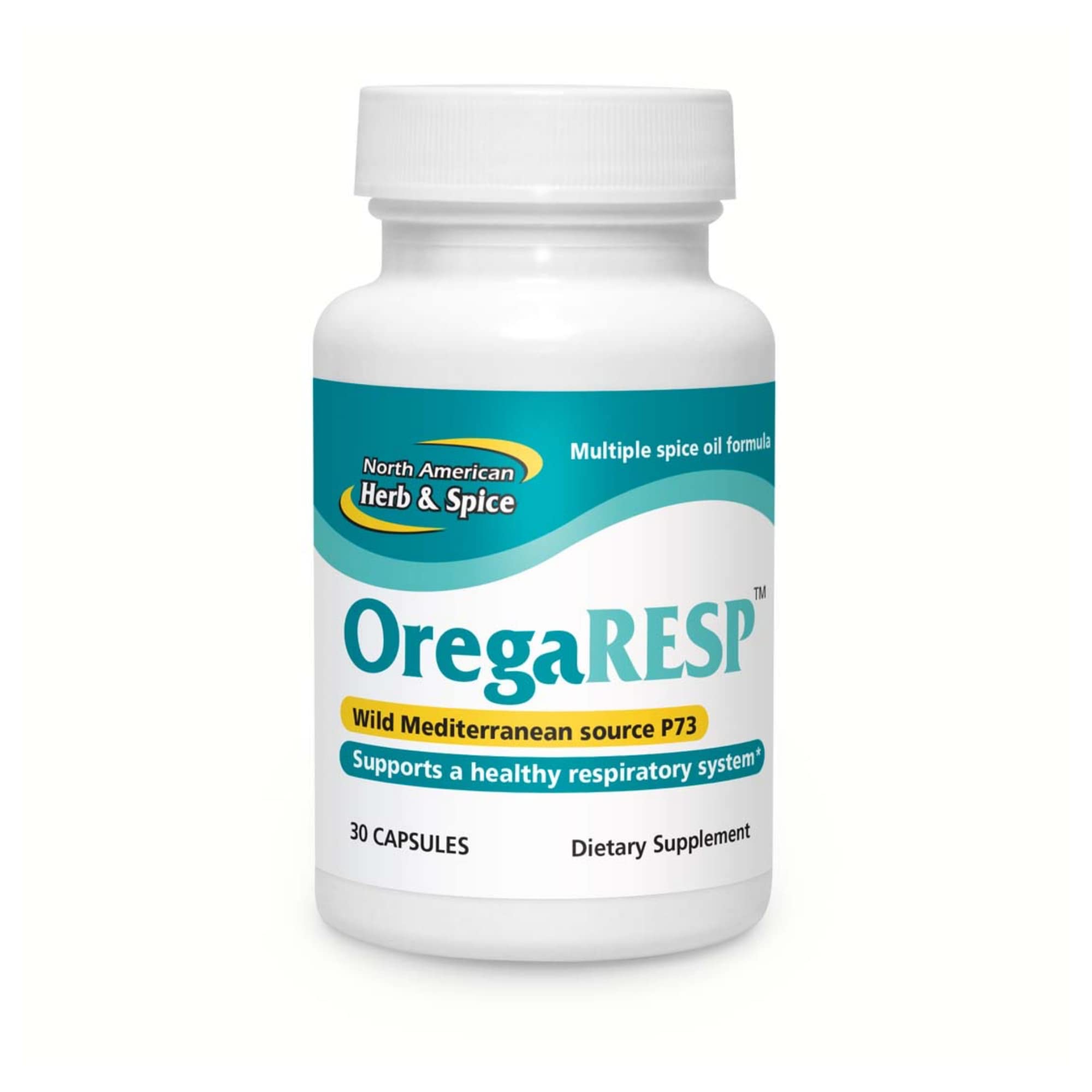 NORTH AMERICAN HERB & SPICE OregaRESP - 30 Capsules - Multiple Spice Oil Formula with Wild Mediterranean Source P73 Oregano - Healthy Respiratory System Support - Non-GMO - 30 Servings