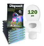 XL 10 Pcs disposable flushable toilet seat covers 100% Biodegradable for Travel Public Toilets for Adults and Toddlers & Kids | Compact Universal Toilet seat Cover | DISPOZIT