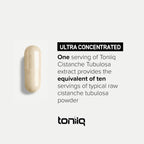 Toniiq Cistanche Tubulosa Extract - Ultra High Potency 10:1 Extract with 50% Echinacoside & 10% Verbascoside - Highly Concentrated - Third-Party Lab Tested - 60 Capsules
