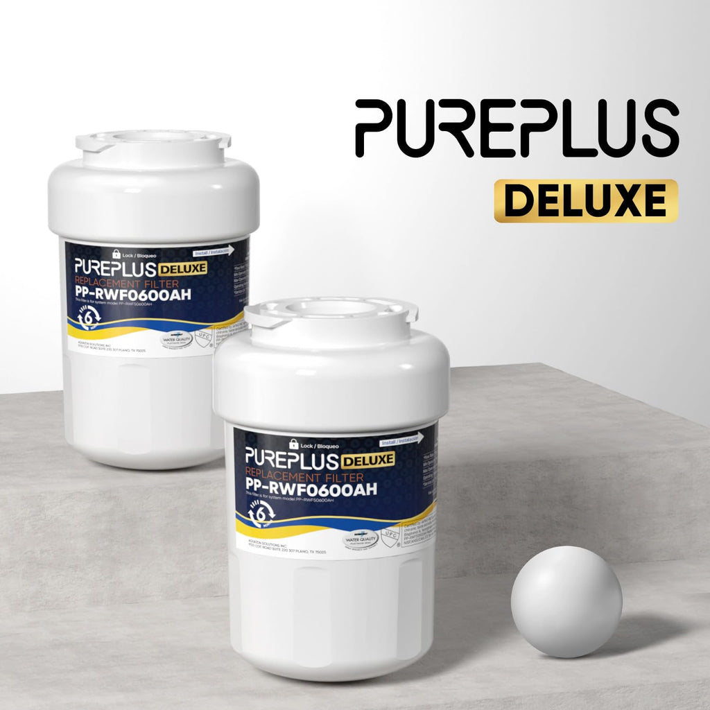 PUREPLUS NSF/ANSI 401, 53, 42 & NSF P473 Certified Replacement for HDX FMG-1, PL-100, WFC1201, PC75009, RWF1060, RWF0600A, 469991 Refrigerator Cartridge,1Pack