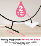 Fandature 7.4FT Round Backdrop Stand with Two Water Bags for Party, Black