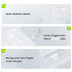 AUVON XL Weekly Pill Organizer 2 Times a Day, Pill Box 7 Day with One-Side Large Openings for Easy to Use, White AM PM Pill Case for Medication, Vitamins, Fish Oils, Supplements