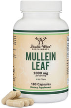 Double Wood Supplements Mullein Leaf Capsules 10,000 mg Strength, 180 Vegan Capsules with No Fillers, Supports Lung & Respiratory Health
