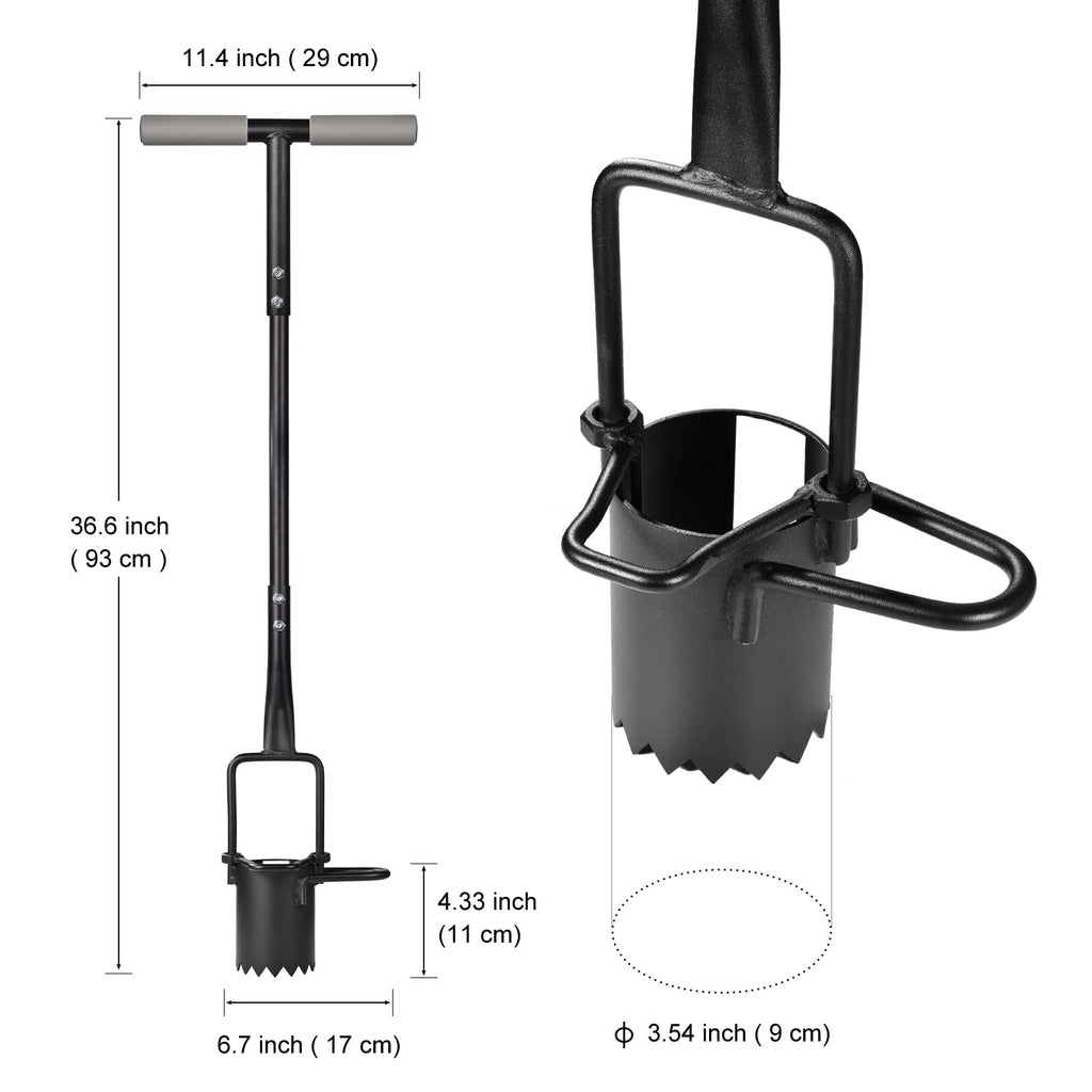 Omesata Sod Plugger, Bulb Planter Grass Plug Tool for Digging Holes