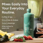 Sports Research Organic MCT Oil - Keto & Vegan MCTs C8, C10, C12 from Coconuts - Fatty Acid Brain & Body Fuel, Non-GMO & Gluten Free - Flavorless Oil, Perfect in Coffee, Tea & Protein Shakes - 32 oz
