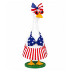 Vzuito 4th of July Porch Goose Outfit, Independence Day Lawn Goose Outfits, 23inch Geese Outfits Clothes Patriotic Geese Costume for Outdoor Yard Garden Decor (Style 5)